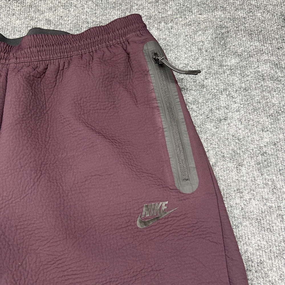 Nike Mens Textured Tech Jogger Pants 928573-659 Size Large Burgundy - Picture 3 of 12